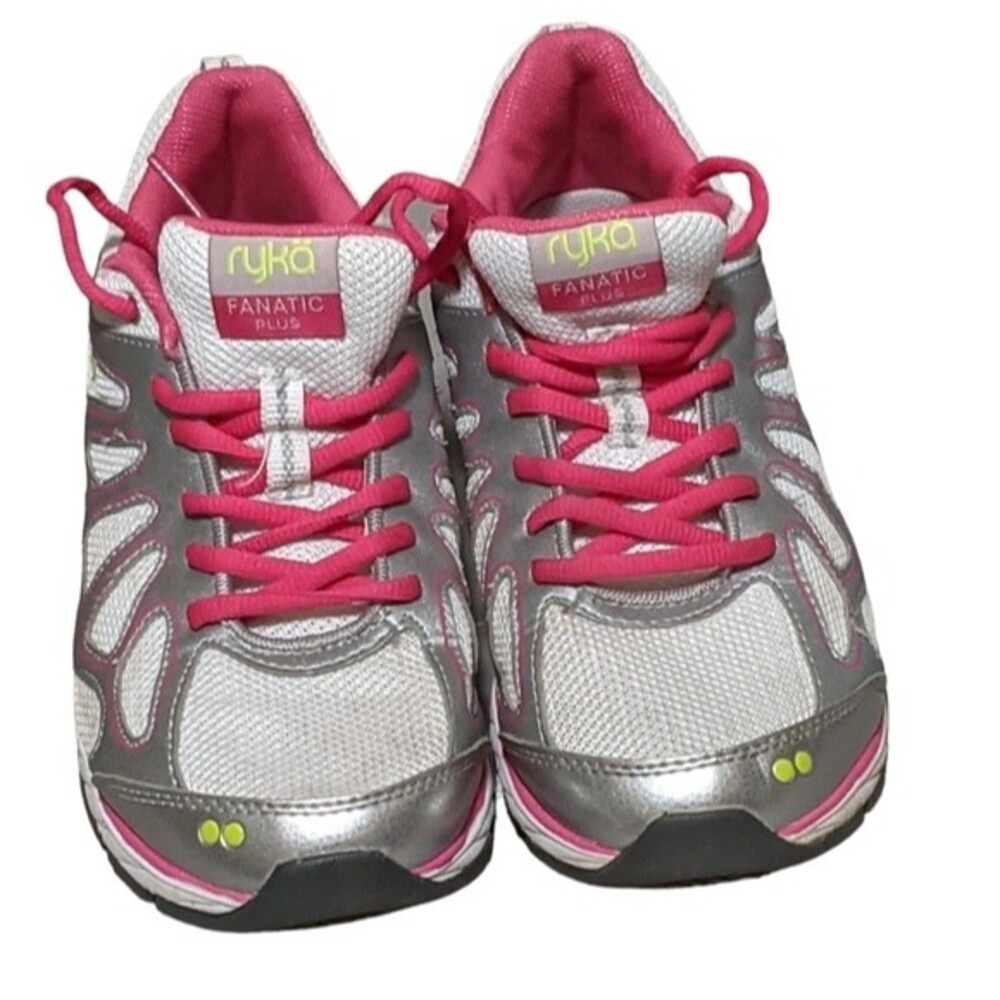 Ryka Fantastic Plus white, pink, gray lace up sneakers women's 7M